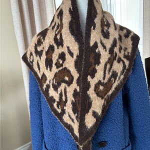Steve Madden Leopard Print Scarf in Tan and Brown